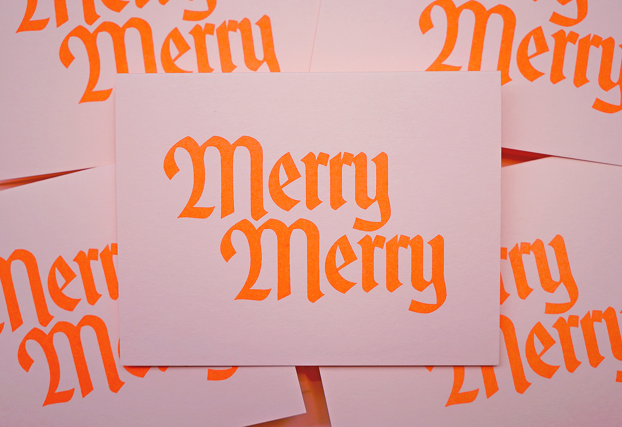 Merry Merry - Holiday Riso Card