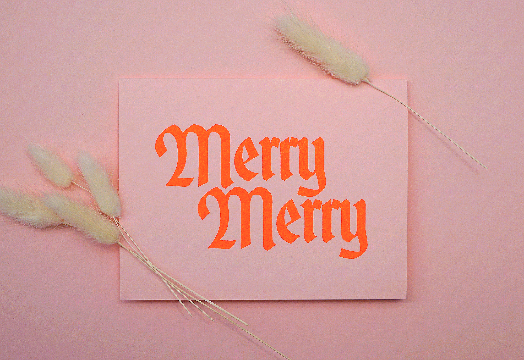 Merry Merry - Holiday Riso Card