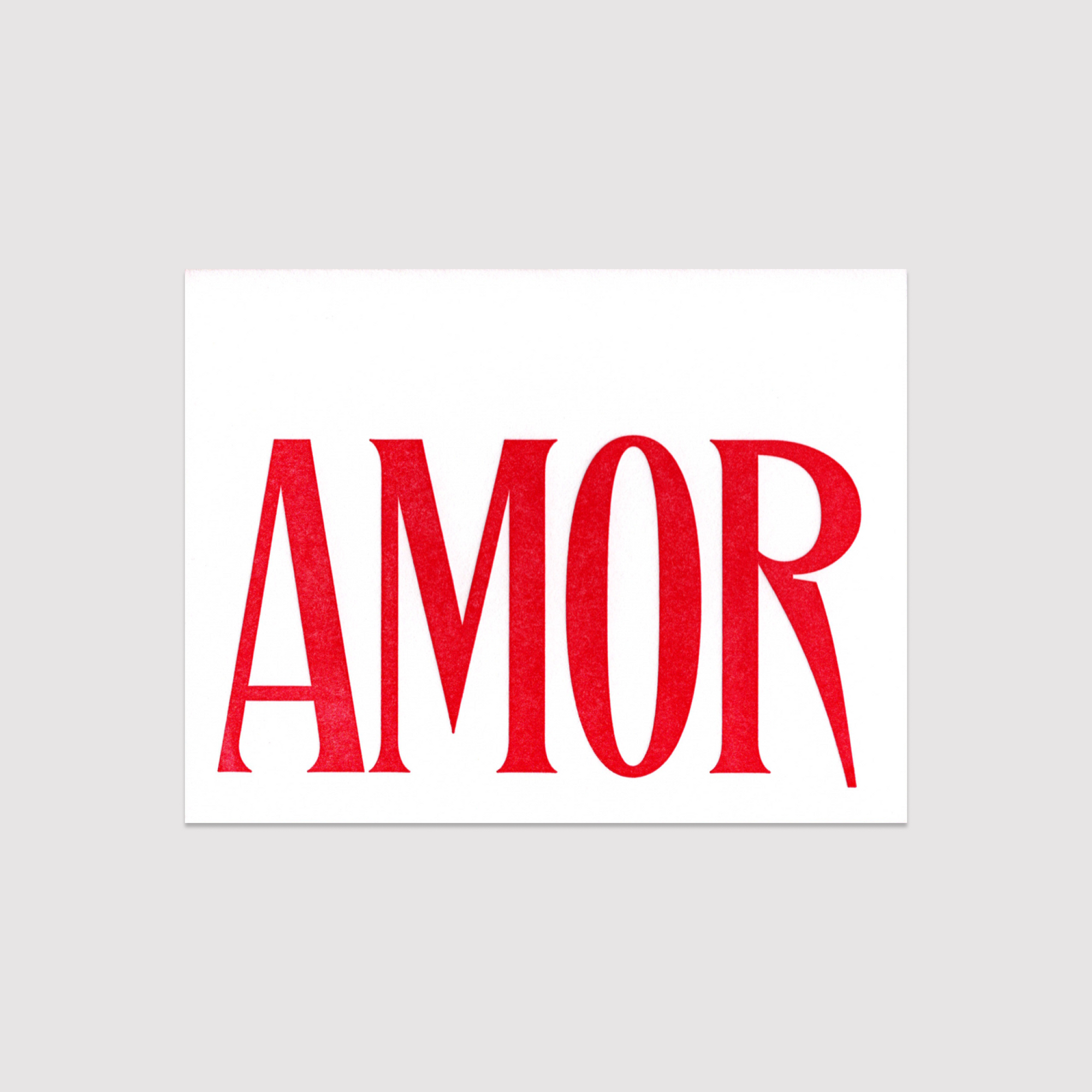 Amor en Rojo - Letterpress Card