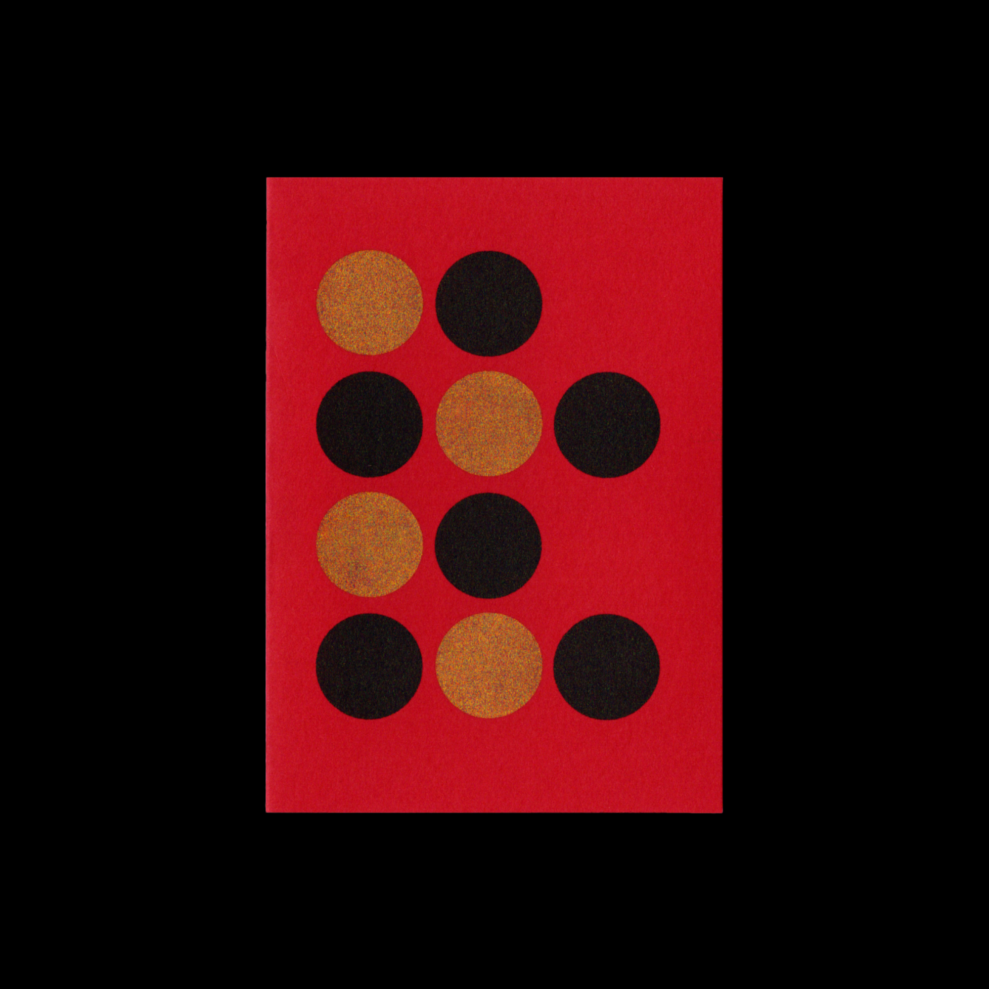 Abstract Dots on Red - Small Riso Card
